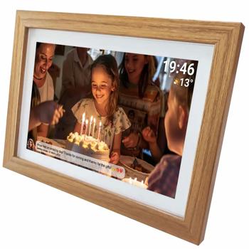 Preview: 15,6 Zoll Wi-Fi Digitaler Bilderrahmen Hellholz: Frameo App-Steuerung, Full-HD IPS Touchscreen, 16GB Speicher – Erinnerungen teilen jederzeit, überall