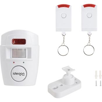 Preview: Affidabile impianto di allarme PIR con 2 telecomandi – Potente allarme casa da 105 dB e protezione antieffrazione per garage, ufficio e stanze – Montaggio semplice