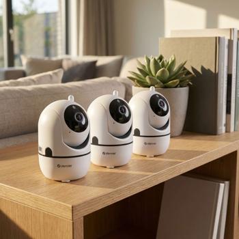 3er-Set Smart WLAN IP Kamera 720P HD – 355° Schwenkbar – Tuya-kompatibel, Überwachungskamera für Innen – Bewegungsalarm, Gegensprechen, Nachtsicht