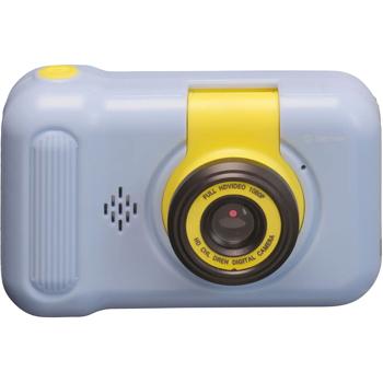 Preview: Fantastique appareil photo bleu pour enfants avec lentille rabattable pour des selfies parfaits : photos 40MP & vidéos 1080P – le cadeau parfait pour les enfants