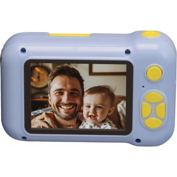 Preview: Fantastique appareil photo bleu pour enfants avec lentille rabattable pour des selfies parfaits : photos 40MP & vidéos 1080P – le cadeau parfait pour les enfants