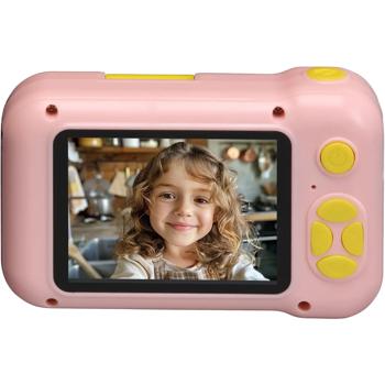 Preview: Fantastique appareil photo rose pour enfants avec objectif flip pour des selfies parfaits : photos 40MP et vidéos 1080P – le cadeau parfait pour les enfants
