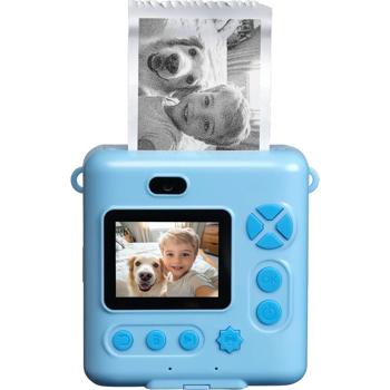Preview: Super appareil photo instantané imprimante 20MP pour enfants bleu avec coque en silicone : vidéo 1080P & 4 jeux – le meilleur appareil photo numérique pour développer créativité et apprentissage de la photo