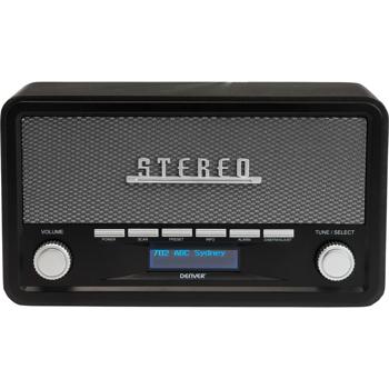 Preview: Edles Retro Tischradio: DAB+ Digitalradio, FM, Bluetooth, Wecker - Multifunktionale Audio-Anlage, perfekt für Schlaf- & Wohnzimmer oder Küche