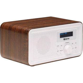 Preview: DAB+ & PLL FM-Radio Dunkle Holzoptik, Wecker mit Senderspeicher: Perfekt für Wohn- & Schlafzimmer oder Küche - kristallklarer Empfang, Teleskopantenne