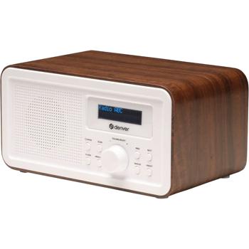 Preview: DAB+ & PLL FM-Radio Dunkle Holzoptik, Wecker mit Senderspeicher: Perfekt für Wohn- & Schlafzimmer oder Küche - kristallklarer Empfang, Teleskopantenne