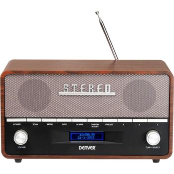 Preview: Fantastic retro DAB+/FM digital radio with Bluetooth: stylish clock radio with AUX - great sound & modern 2x5W hi-fi quality