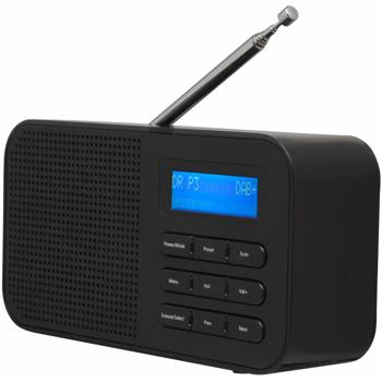 Preview: Radio numérique compacte DAB+/FM, noire : réveil, son cristallin, portable et compacte – parfaite pour la cuisine, le salon et la chambre
