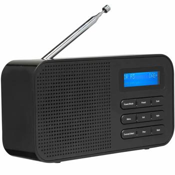 Preview: Radio numérique compacte DAB+/FM, noire : réveil, son cristallin, portable et compacte – parfaite pour la cuisine, le salon et la chambre