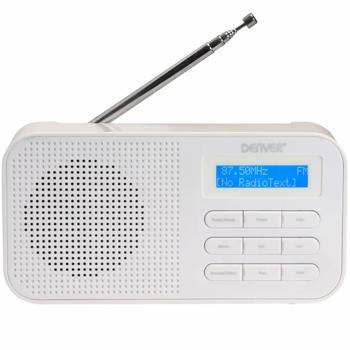 Preview: Radio numérique DAB+/FM compacte, blanche : réveil, son cristallin, portable et compacte – parfaite pour la cuisine, le salon et la chambre
