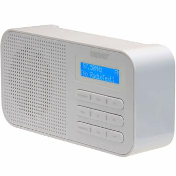 Preview: Radio numérique DAB+/FM compacte, blanche : réveil, son cristallin, portable et compacte – parfaite pour la cuisine, le salon et la chambre