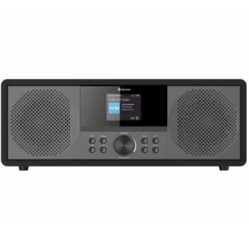 Preview: Système musical DAB+/FM avec radio internet, lecteur CD, Bluetooth, WiFi, 2x10W RMS : parfait pour le bureau, la chambre et le salon - design élégant, noir