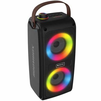 Preview: Enceinte Bluetooth 100 W, effets lumineux RGB, boîte à musique portable – Parfaite pour les fêtes, l’extérieur, le karaoké et la maison