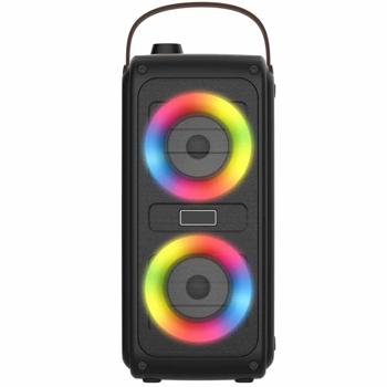 MEDION Altoparlante Bluetooth Portatile P61762 2x25W - Bass Boost, RGB, IPX7, Power Bank E 47h Di Autonomia, Blu