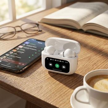 Wireless In-Ear Kopfhörer: Intuitiver LCD Touchscreen, ANC, 4-Mic ENC für kristallklare Anrufe, 6-7h Akku – Perfekt für Business, Sport & Reisen