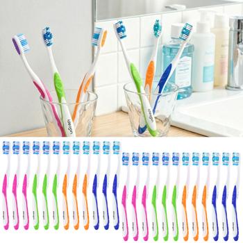 Spazzolini da denti confezione da 24 con pulisci lingua – set di spazzolini manuali ultra-soft in 4 colori per la famiglia – impugnatura antiscivolo per una cura ottimale
