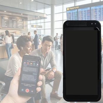 Traduttore rivoluzionario in tempo reale: 150 lingue, traduzione istantanea, funzione testo e voce, convertitore di valuta, grande display, chatbot IA