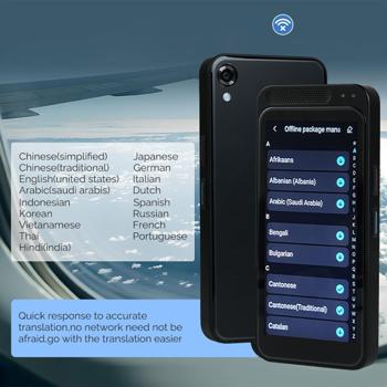 Preview: Traduttore rivoluzionario in tempo reale: 150 lingue, traduzione istantanea, funzione testo e voce, convertitore di valuta, grande display, chatbot IA