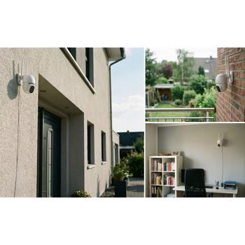 Preview: Mini caméra WLAN d’extérieur : caméra de surveillance Full HD 3 MP orientable, 5,8 GHz, commande via app, vision nocturne couleur, IP65 résistante aux intempéries, communication bidirectionnelle