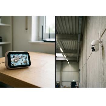 Preview: Set mini caméra de surveillance professionnel : caméra extérieur 3MP HD ultra nette avec moniteur tactile, app intelligente, rotation 355°, audio bidirectionnel et puissante vision nocturne