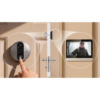 Preview: WiFi door viewer with camera, 3 MP video, 4.3“ LCD display, doorbell, night vision, motion detector, door intercom with 2-way audio