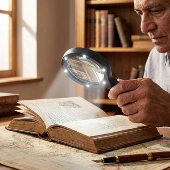 Preview: 2er-Set LED Leselupe: 2x Vergrösserung, 9cm Glaslinse, Profi Handlupe beleuchtet, ideal für Senioren, Hobby & Basteln - Seh- & Lesehilfe