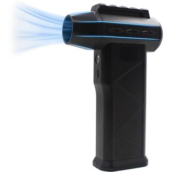 Cordless hand blower 110,000 rpm, powerful mini leaf blower with USB‑C & LED, 6000 mAh air duster dust blower for PC, car, keyboard cleaning and more