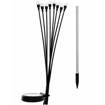 Preview: Solar firefly light for the garden: 8 movable light orbs with 2 modes, ground stake for atmospheric garden lighting, 65 cm height, weatherproof & decorative