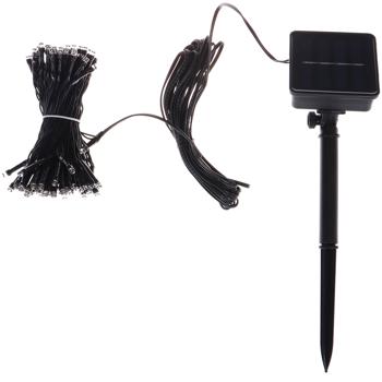 Preview: Solar string lights with 100 warm white LEDs for outdoor use: 12.5 m total length, automatic dusk sensor, ideal for garden, balcony & terrace