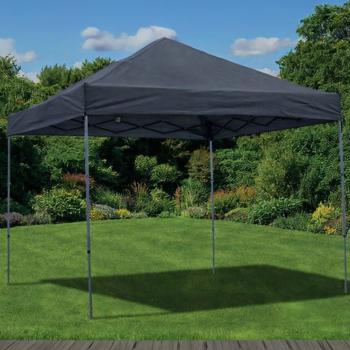 Gazebo pieghevole ultra compatto 3x3 m nero - Tenda per feste stabile - Tenda da giardino mobile incl. borsa per il trasporto per eventi, mercato, feste e campeggio