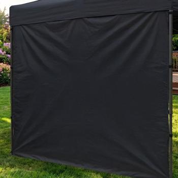 Preview: Robusto set di pareti laterali 2 pezzi per gazebo CH12262 3x3 m, tessuto Oxford 210D, pannelli con finestra e privacy, set di montaggio