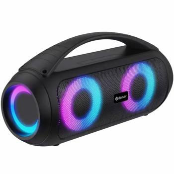 Preview: Bluetooth party speaker with 2x200 W max power – IPX4 splash protection – RGB LED light – 3 EQ modes – USB/microSD/AUX – powerful battery speaker