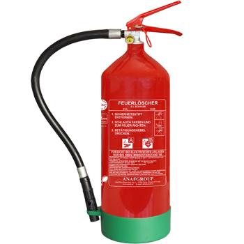 Preview: Estintore a schiuma 6 l senza fluoro, classe d’incendio A B, estintore con manometro e supporto a parete, 21A 144B, dispositivo di spegnimento con tubo in gomma incluso