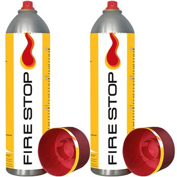 Preview: Set of 2 Firestop extinguishing sprays, fire class A/F, fluorine-free, 600 ml, grease fire extinguisher for cooking oil up to 5 L – Compact & safe, 5A 5F