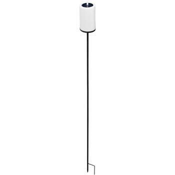 Preview: Set di 4 candele solari LED con picchetto e luce gialla tremolante – decorazione da giardino per esterno, illuminazione bella e d’atmosfera a energia solare