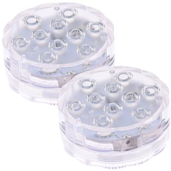 Preview: Set di 2 lampade LED per laghetto con telecomando: luce subacquea d’atmosfera con cambio di colore per giardino, piscina e fontana