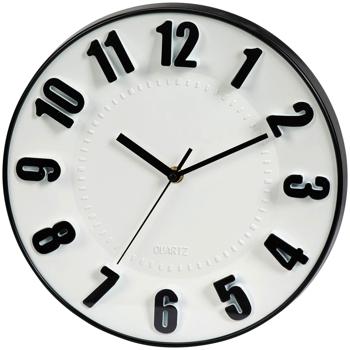 Preview: Horloge murale moderne compacte 28 cm – Horloge analogique stylée pour salon, cuisine, couloir et bureau – Horloge décorative design de haute qualité