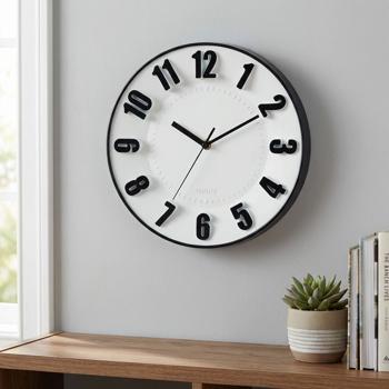 Horloge murale moderne compacte 28 cm – Horloge analogique stylée pour salon, cuisine, couloir et bureau – Horloge décorative design de haute qualité