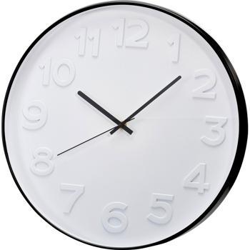 Preview: Grande horloge murale moderne 40 cm – Horloge analogique stylée avec chiffres 3D pour salon, cuisine et bureau – Horloge décorative design de haute qualité