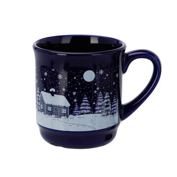 Preview: Edler Steinzeug Glühwein-Becher 200ml – Elegante Tasse mit 0,2l Fülllinie - Perfekt für Glühwein, Kaffee, Tee & Kakao, 8x8.5cm