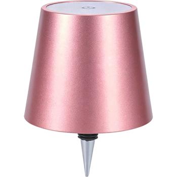Preview: Élégante lampe-bouteille rechargeable or rose: dimmable – 3 couleurs de lumière: transforme les bouteilles en luminaires d’ambiance – lumière décorative pour bouteille avec abat-jour en métal