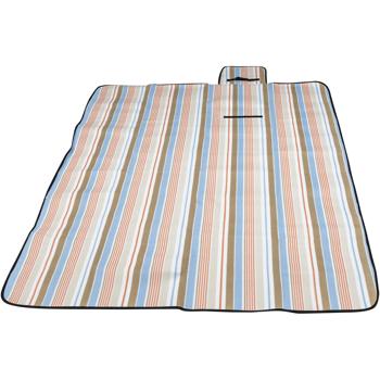 Preview: Foldable beach and picnic blanket, water-repellent, 170 x 130 cm – outdoor blanket with shoulder strap, for outdoors, camping, beach, park, festivals & picnics