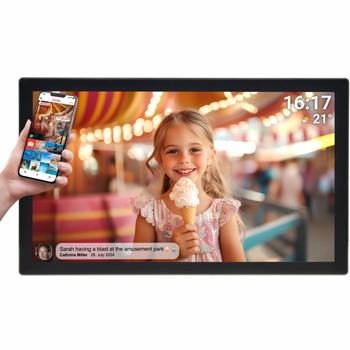 Preview: Eleganter Bilderrahmen 31,5 Zoll Full-HD Touchscreen, 32GB Speicher und Frameo App für einfaches Teilen Ihrer Fotos & Videos 
