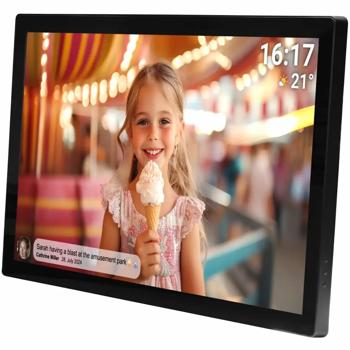 Preview: Eleganter Bilderrahmen 31,5 Zoll Full-HD Touchscreen, 32GB Speicher und Frameo App für einfaches Teilen Ihrer Fotos & Videos 