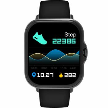 Preview: Bluetooth Smartwatch 1.44“: fitness tracker with heart rate measurement, phone function & full-touch display, fitness watch in black