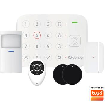 Preview: Système d’alarme Smart Home 4G : système d’alarme WLAN sans fil avec app, compatible Alexa & Google Assistant, incl. détecteur de mouvement & capteur de porte