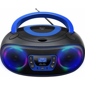 Preview: Boombox avec radio DAB+/FM, fonction Bluetooth, USB, lecteur CD et entrée AUX, bleu – votre compagnon idéal pour profiter de la musique