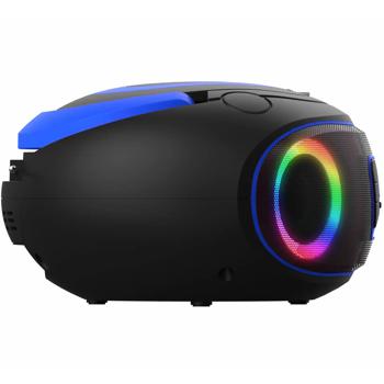 Preview: Boombox avec radio DAB+/FM, fonction Bluetooth, USB, lecteur CD et entrée AUX, bleu – votre compagnon idéal pour profiter de la musique