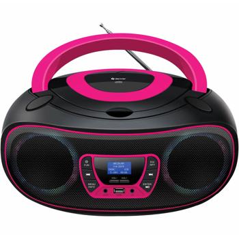 Preview: Boombox avec radio DAB+/FM, fonction Bluetooth, USB, lecteur CD et entrée AUX, rose – votre compagnon idéal pour profiter de votre musique