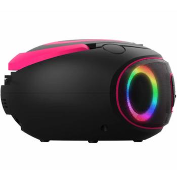 Preview: Boombox avec radio DAB+/FM, fonction Bluetooth, USB, lecteur CD et entrée AUX, rose – votre compagnon idéal pour profiter de votre musique